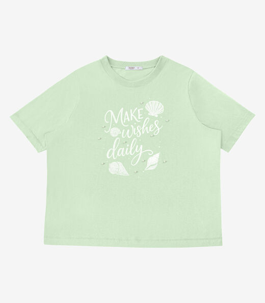 Image_T- Shirt Feminina Com Estampa Secret Glam Verde