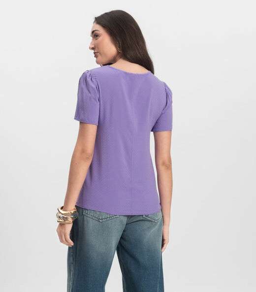 Blusa Feminina Em Viscose Infinita Cor Roxo