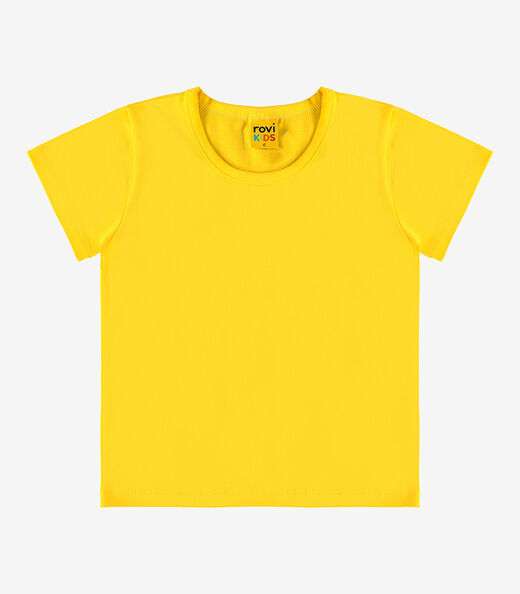 Blusa Básica Infantil Feminina Rovitex Kids Amarelo