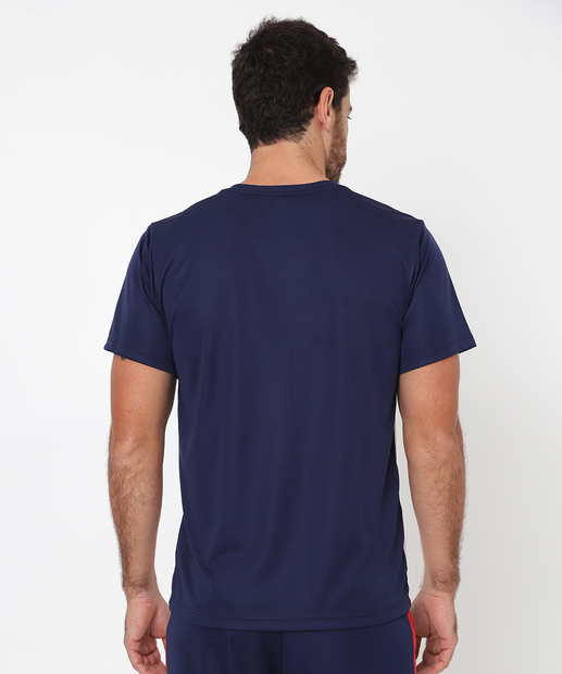 Camiseta Masculina Fitness Recorte MR Azul