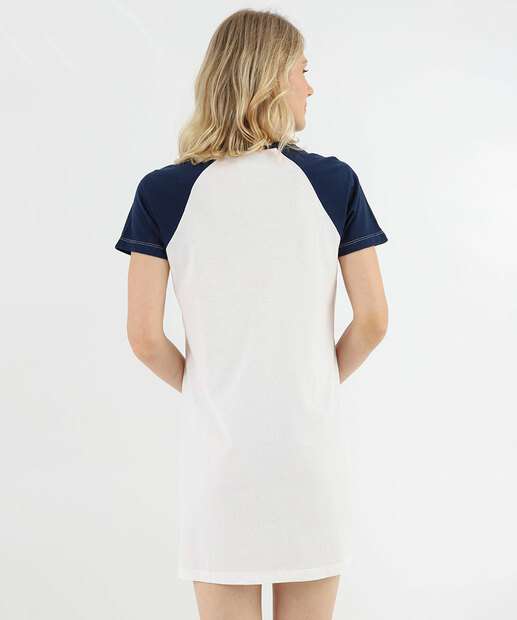 Camisola Estampada Manga Curta Marisa Off White