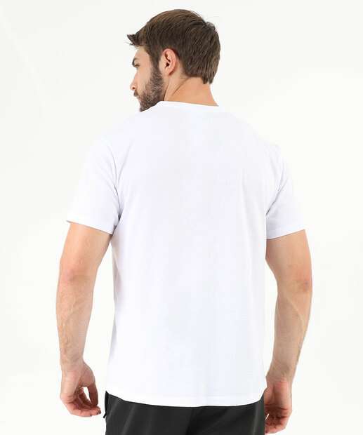 Camiseta Masculina Básica Manga Curta Marisa Branco