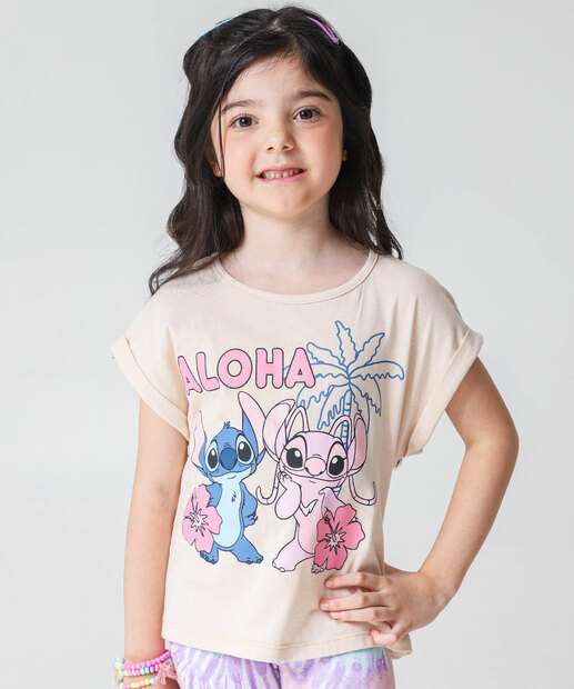 Image_Camiseta Infantil Angel E Stitch Tam 4 a 10 Bege