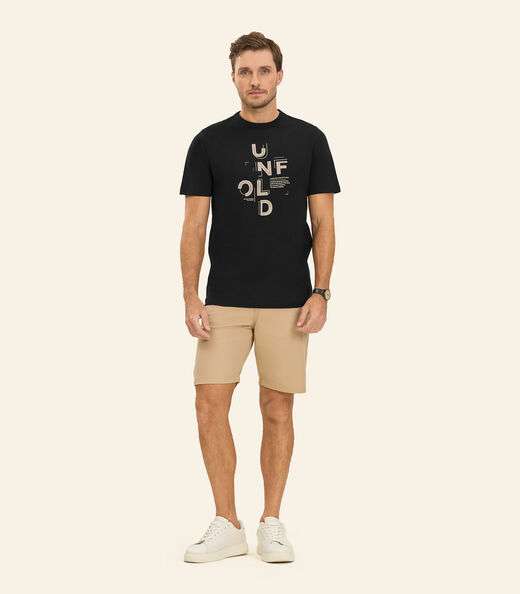 Image_Camiseta Masculina em Meia Malha Diametro Preto