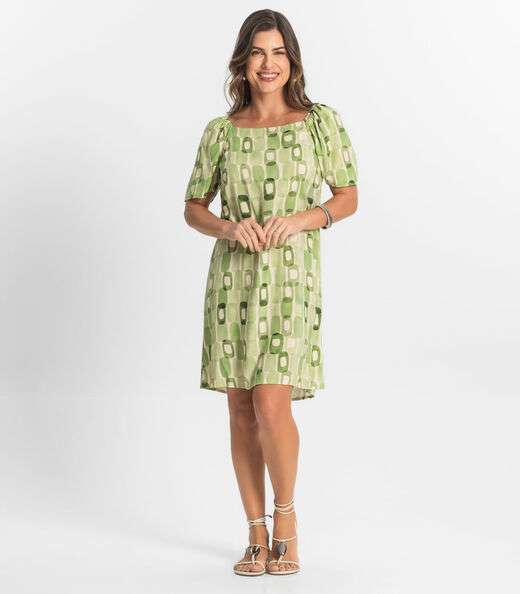 Vestido Feminino Estampado Select Verde