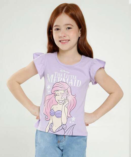 Image_Blusa Infantil Manga Curta Ariel Disney Tam 4 a 10