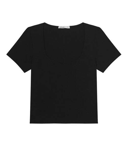 Blusa De Viscotorcion Com Decote Feminina Endless Preto
