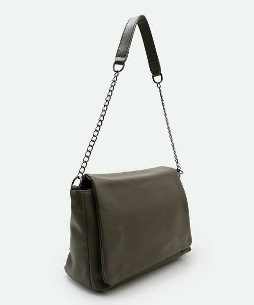 Image_Bolsa De Ombro Tote Feminina Corrente Marisa Verde