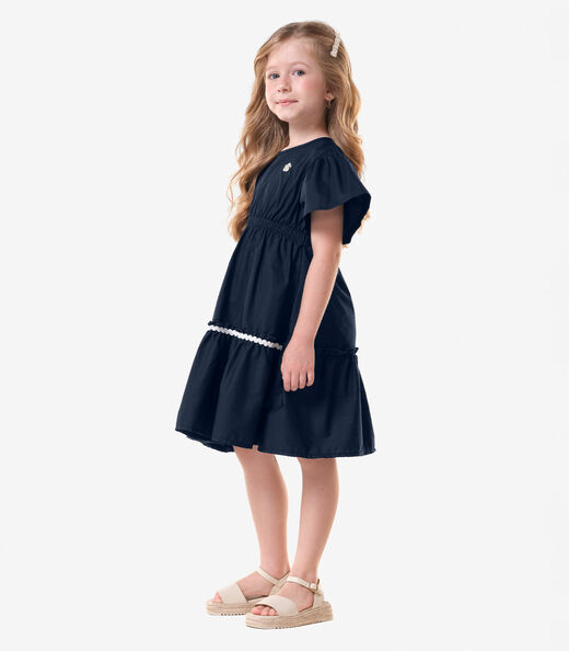 Image_Vestido Infantil Tricoline Manga Ampla Trick Nick Azul