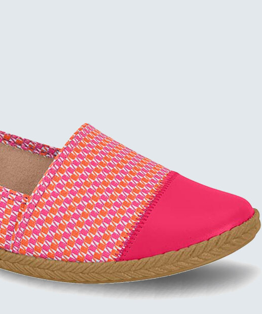 Sapatilha Feminina Slipper Bico Redondo Estampada Moleca