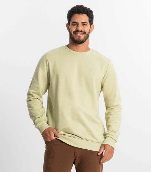 Blusão Masculino Plus Size Moletom Básico Diametro Verde