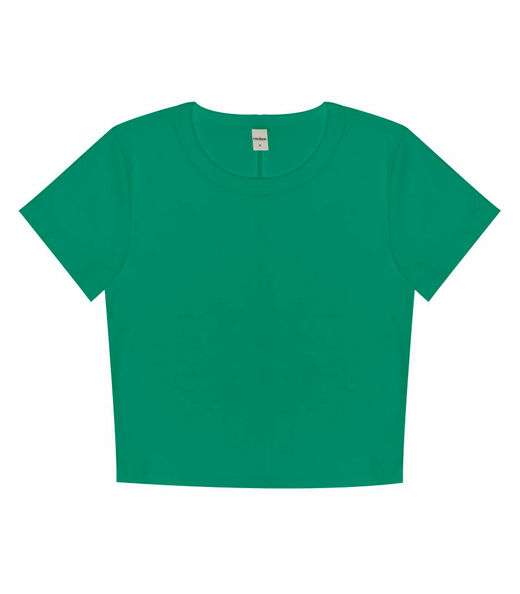 Blusa Cropped Ribana Básica Rovitex Verde