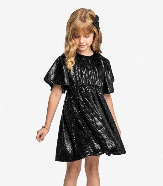 Image_Vestido Infantil Manga Longa Trick Nick Preto