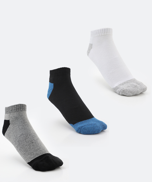 Image_Kit 3 Pares Meias Masculina Cano Curto MR Branco