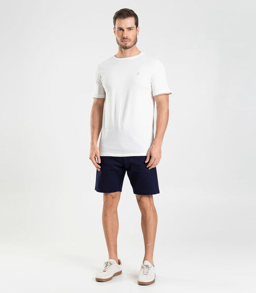 Camiseta Meia Malha Masculina Diametro Bege