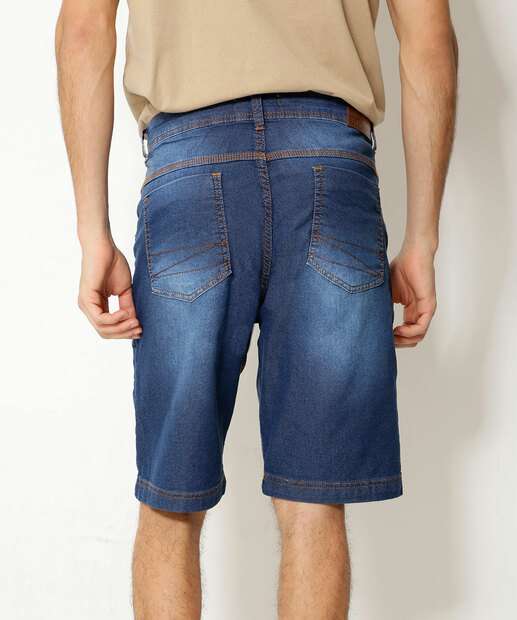 Bermuda Masculina Jeans Destroyed Bolsos  