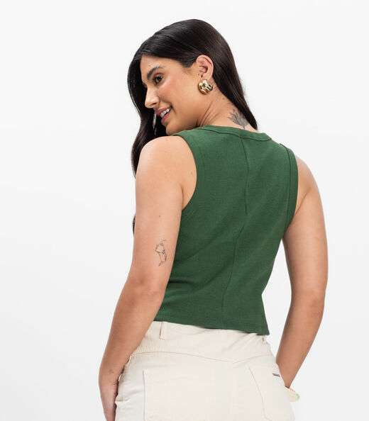 Regata Feminina em Ribana Rovitex Verde