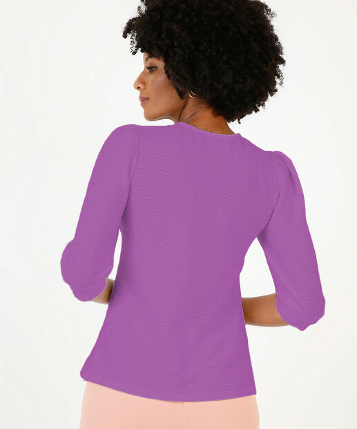 Blusa Feminina Textura Manga 3/4 Marisa