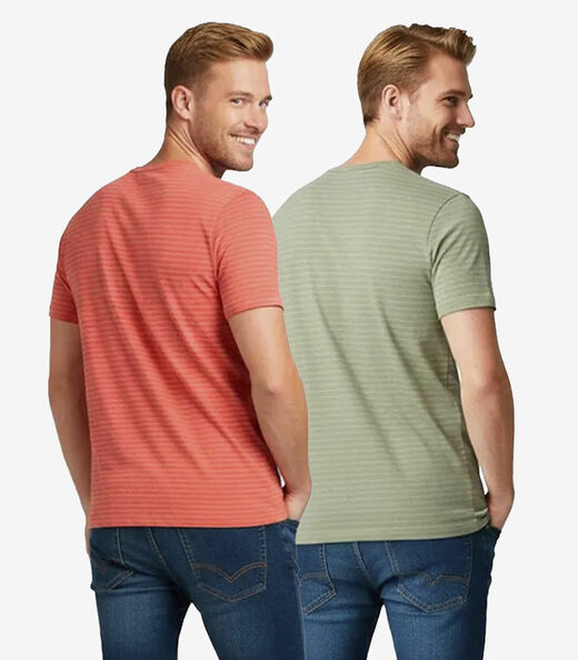 Kit 2 Camisetas Masculinas Meia Malha Fio Tinto Select Sortido