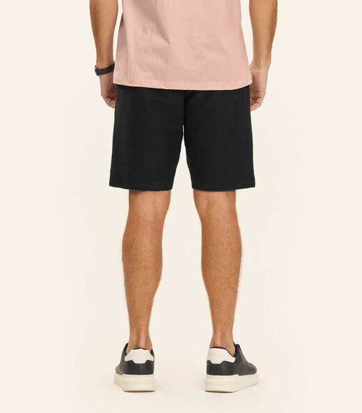 Bermuda Masculina Moletinho Gorgurinho Diametro Preto