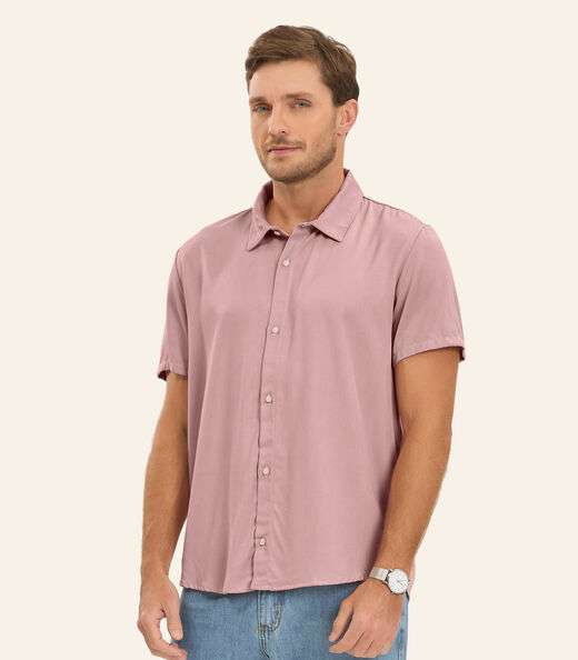 Image_Camisa em Viscose Sarjada Masculina Diametro Rosa
