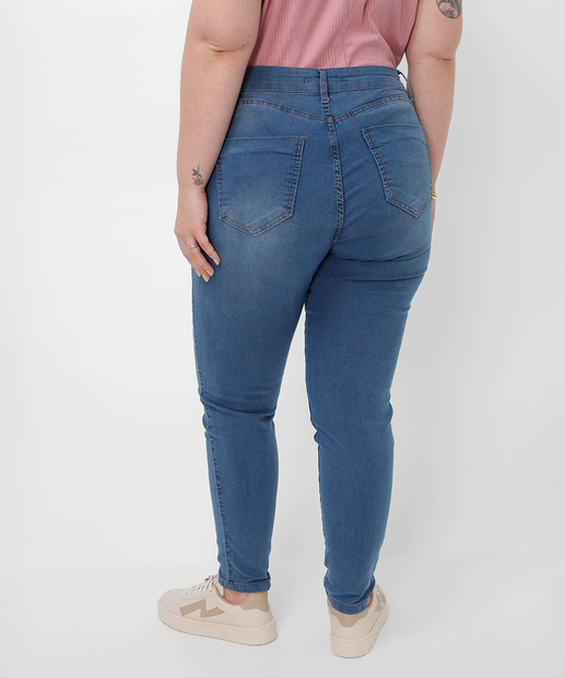 Calça Plus Size Feminina Jeans Skinny Azul