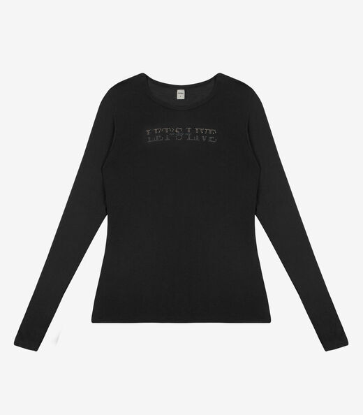 Blusa Feminina Manga Longa Em Visco Tricot Rovitex Preto