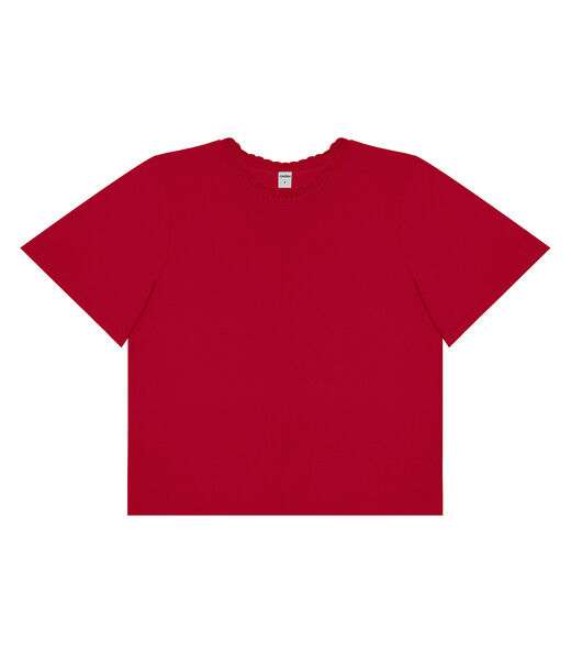 Blusa Feminina Manga Curta Rovitex Vermelho