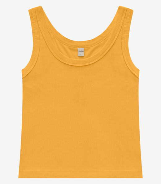 Regata em Ribana de Viscose Rovitex Amarelo