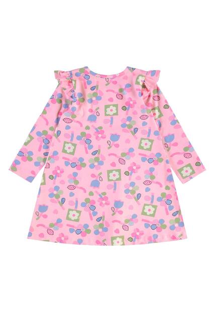 Vestido Infantil Floral em Cotton Bee Loop