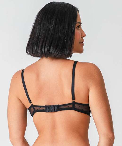 Sutiã de Renda Com Base Brilho Lurex Marisa Preto