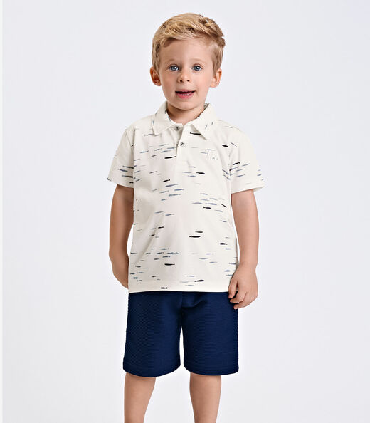 Image_Conjunto Verão Menino Polo Com Bermuda Trick Nick Bege