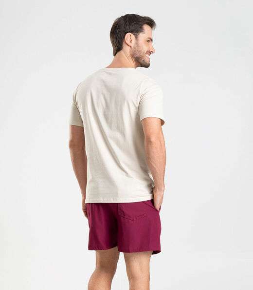 Bermuda Masculina Lisa De Microfibra Long Bong Vermelho