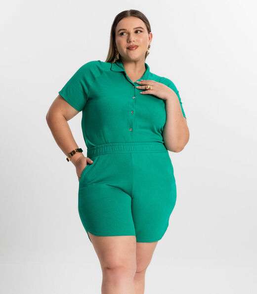 Image_Conjunto Plus Size Camisa Com Bermuda Secret Glam Verde