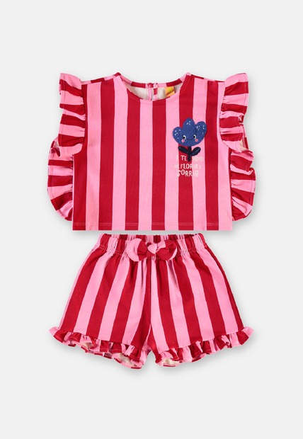 Conjunto Tulipa Bata Short Três e Já