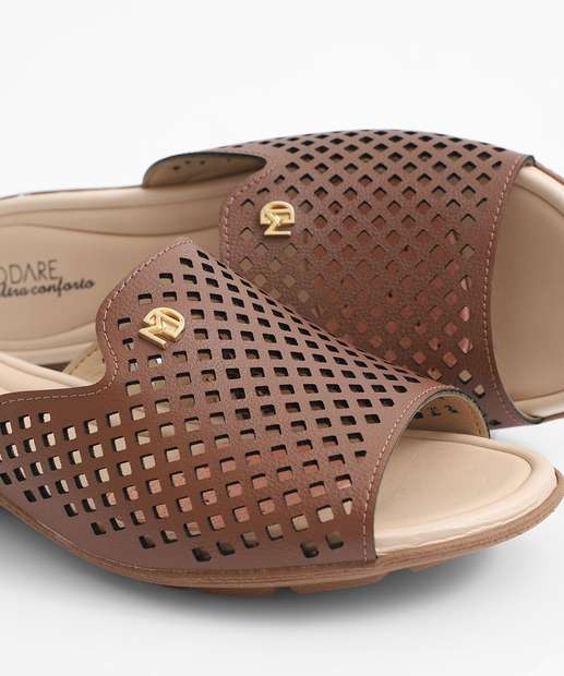 Tamanco Feminino Salto Grosso Modare Marrom