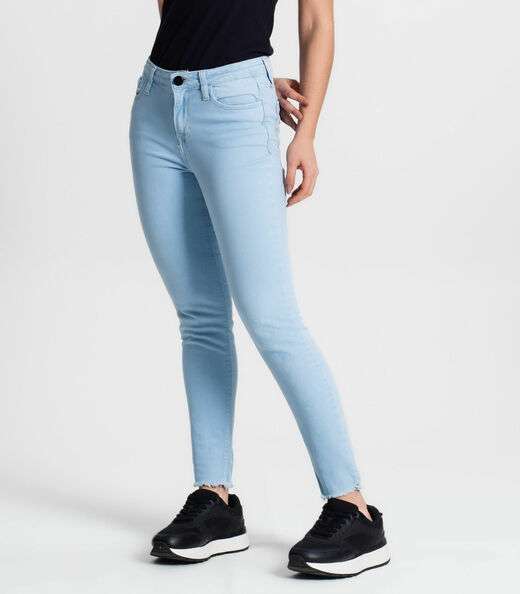 Calça Feminina Jeans Skinny Loom Azul