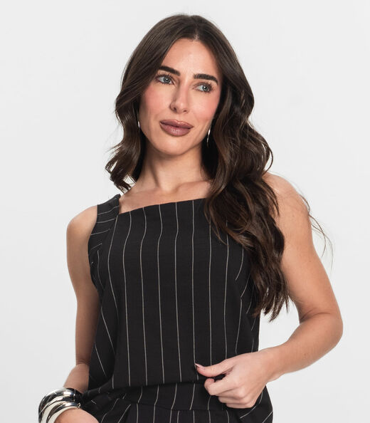 Regata Feminina Decote Quadrado Endless Preto