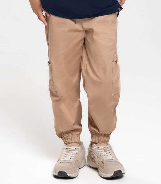 Calça Infantil Masculina Em Sarja Trick Nick Marrom