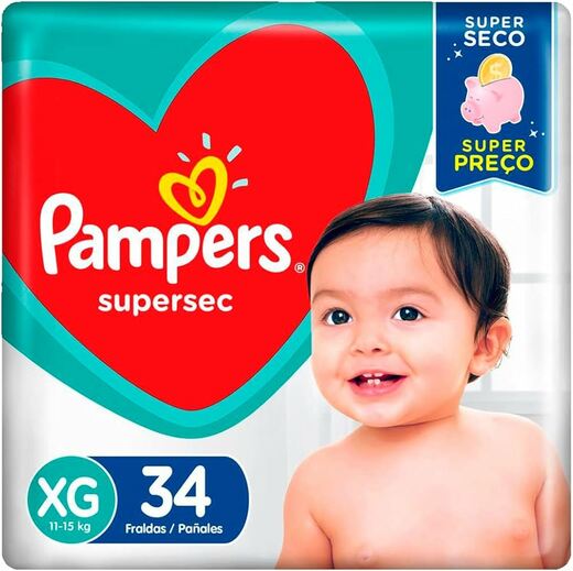 Image_Fraldas Pampers Super Sec Com 34 Unidades Xg