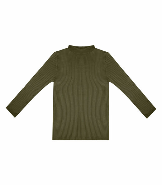 Blusa Manga Longa Feminina Canelada Select Verde