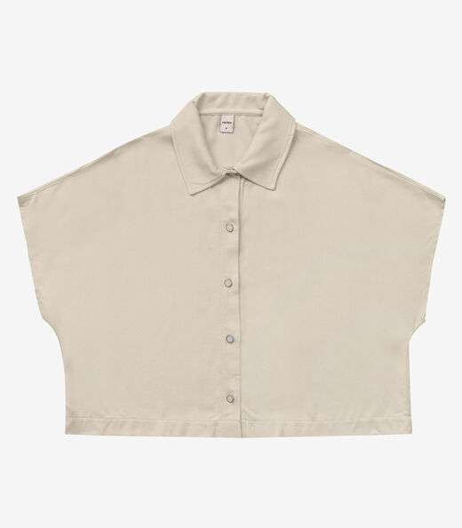 Camisa Feminina Botão de Viscose Rovitex Bege