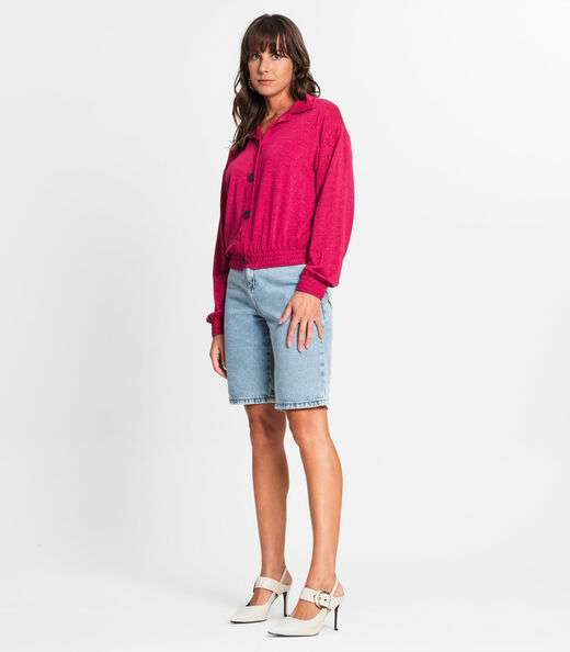 Casaco Feminino Em Molecotton Rovitex Vermelho