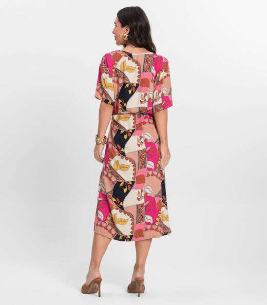 Vestido Midi Infinita Cor Rosa