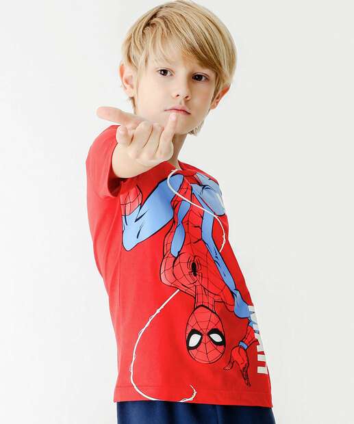 Conjunto Infantil Homem Aranha Marvel Tam 4 a 10