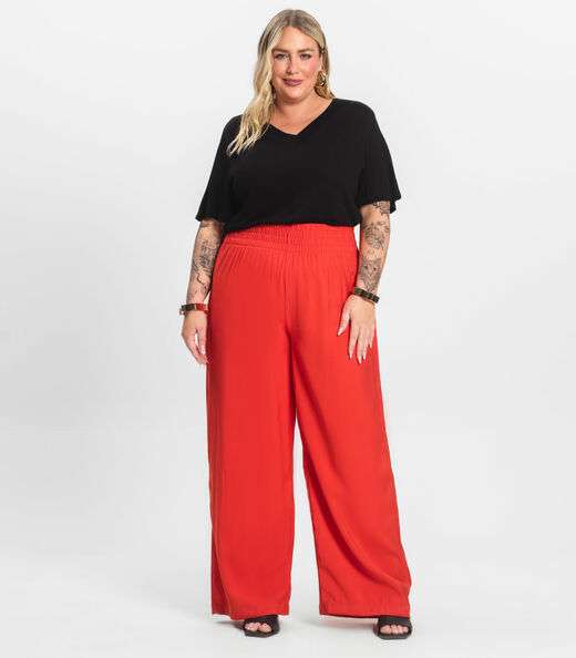 Blusa Visco Tricot Plus Size Secret Glam Preto