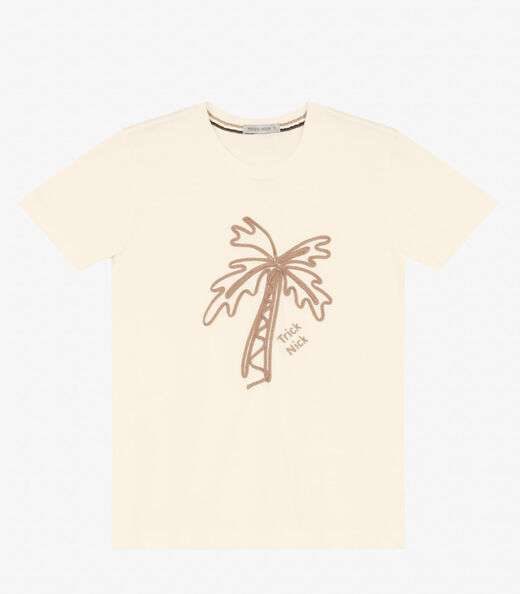 Camiseta Masculina em Meia Malha Trick Nick Off White