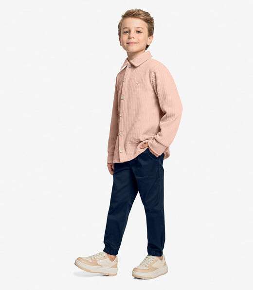 Camisa Infantil Manga Longa Trick Nick Rosa