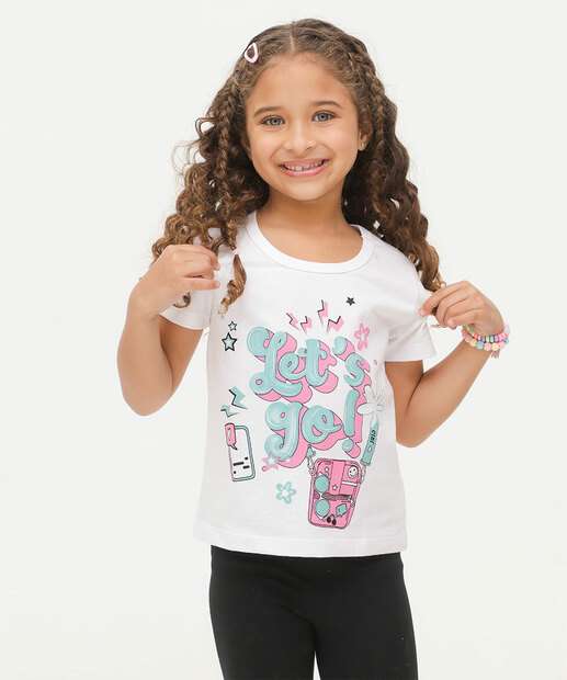 Blusa Infantil Estampa Frontal Marisa Tam 4 a 10