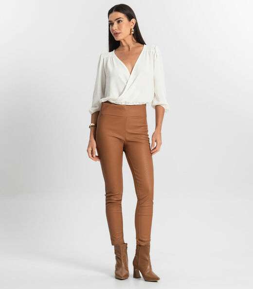 Calça Legging Feminina Rovitex Marrom